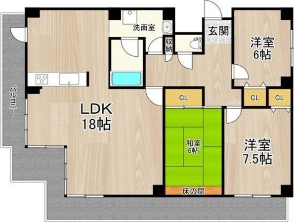 ロイヤル南茨木の物件間取画像